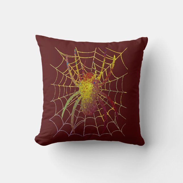 Spatter Art spider Kudde (Framsida)