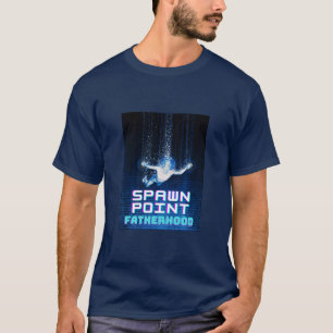Spawn Point Pappaledighet Gamer Pappa Fars dag T Shirt