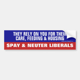 Spay and Neuter Liberals Bildekal