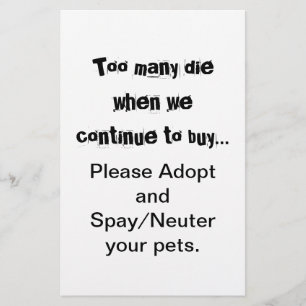 Spay Neuter Adopt Flygblad
