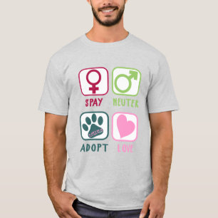 Spay Neuter Adopt Kärlek T Shirt