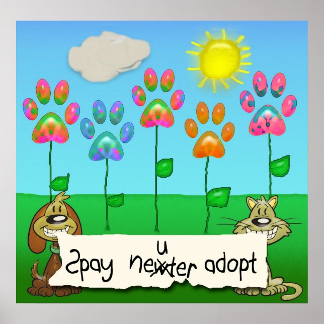spay neuter adopt poster (Framsidan)