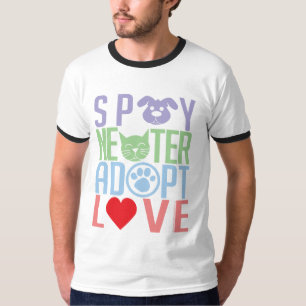 Spay neutrat adopterar kärlek 2 t shirt