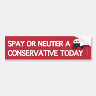 Spay neutrat en konservativ bildekal