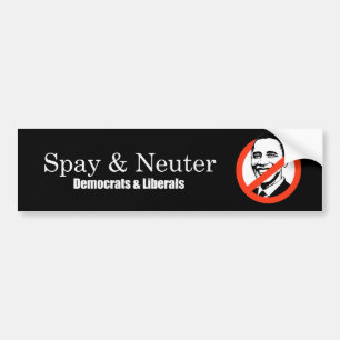 Spay och sterilisera liberal personbildekalen bildekal