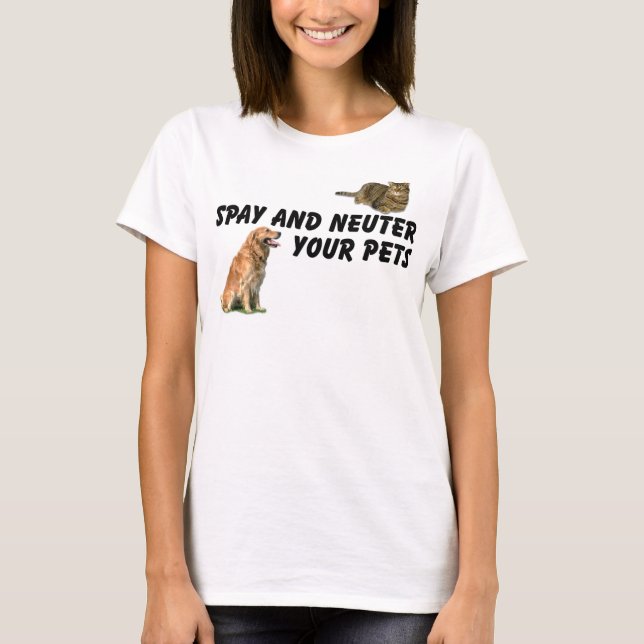 Spay och sterilisera t shirt (Framsida)