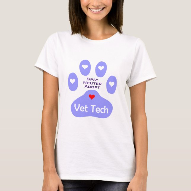 Spay, sterilisera, adoptera VetTech Tee Shirt (Framsida)