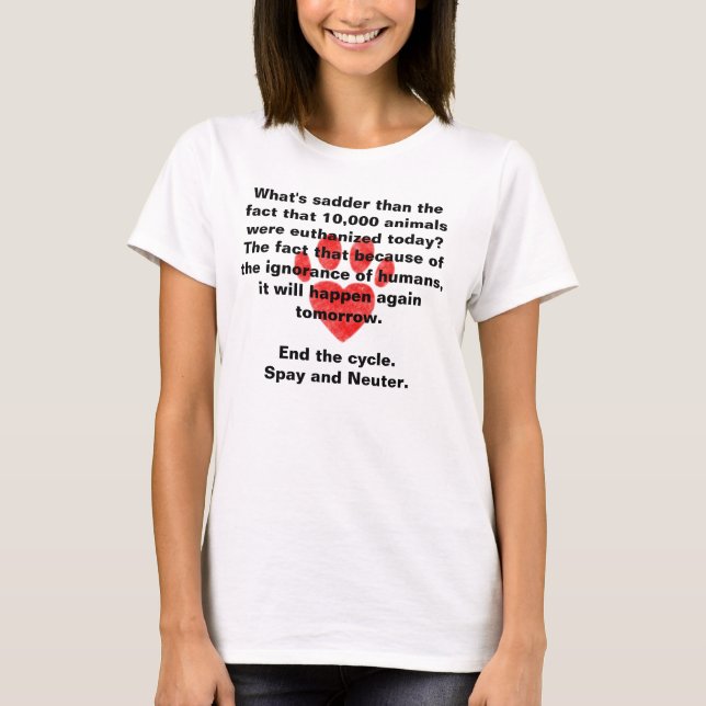 Spay & sterilisera den Pawprint skjortan Tee (Framsida)