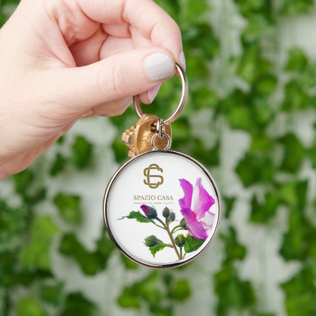 SPAZIO CASA-nyckelkedja Rund Silverfärgad Nyckelring (Hand)