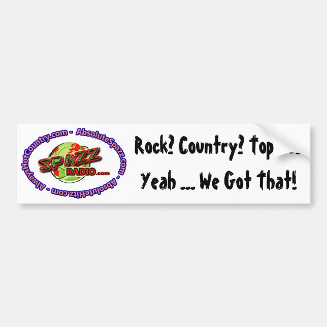 SpazzRadio logotyp Merch Bildekal (Framsidan)