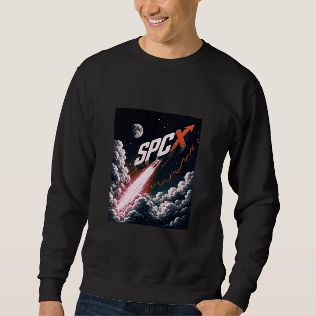 SPCX SpaceX Börsintroduktion Investerar Design | R Lång Ärmad Tröja (Framsida)