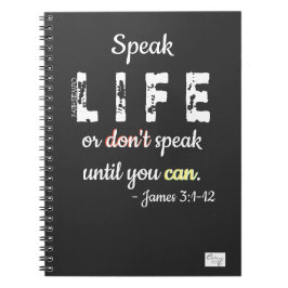 Speak Life or Don't Speak = Spiral Photo Notebook Anteckningsbok