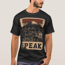 SPEAK Mt Fuji Inspired Communication Poster T Shirt