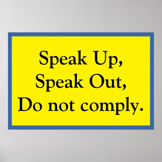 Speak Up Poster (Framsidan)
