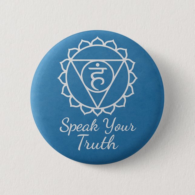 Speak Your Truth Throat Chakra Communication Knapp (Framsida)