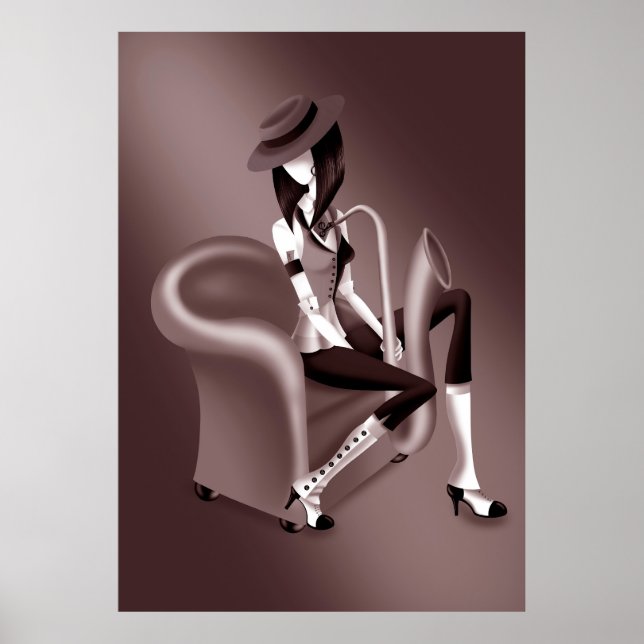 "Speakeasy" - Jazz-Inspired Poster (Framsidan)