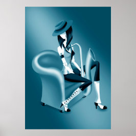 "Speakeasy" - Jazz-Inspired Poster