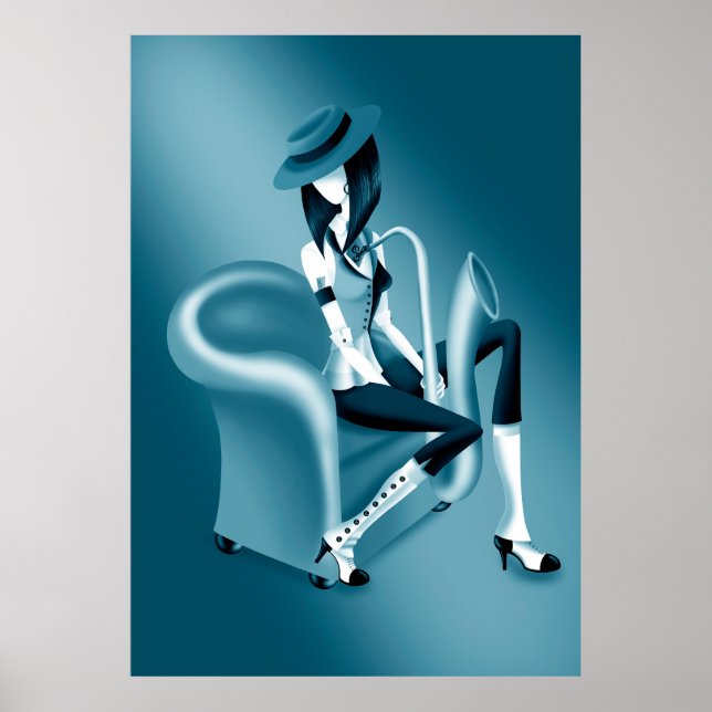 "Speakeasy" - Jazz-Inspired Poster (Framsidan)