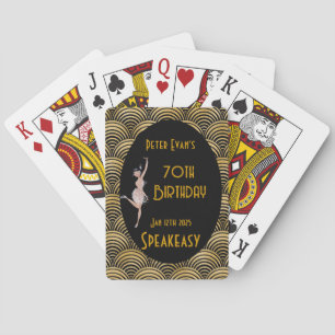 Speakeasy Roaring 20:s pokerspel för födelsedagspr Casinokort