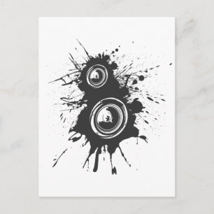 Speaker Graffiti - DJ Music Disk Jockey Audio Vykort