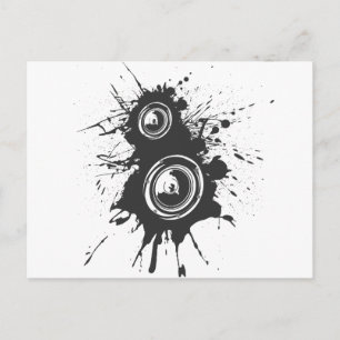 Speaker Graffiti - DJ Music Disk Jockey Audio Vykort