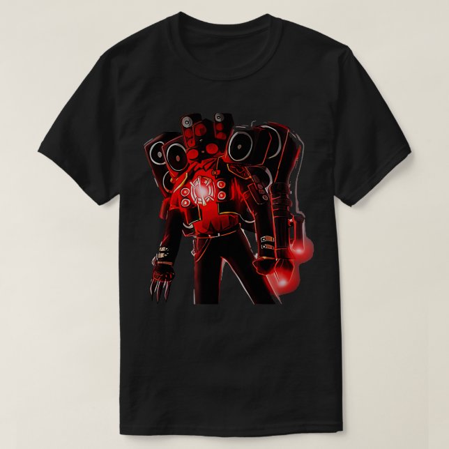 Speakerman Cameraman TVman Skibidi Toilet T Shirt (Design framsida)