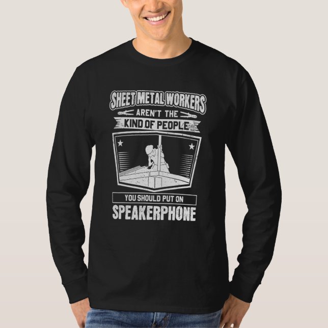 Speakerphone Lakan Metall Worker T Shirt (Framsida)