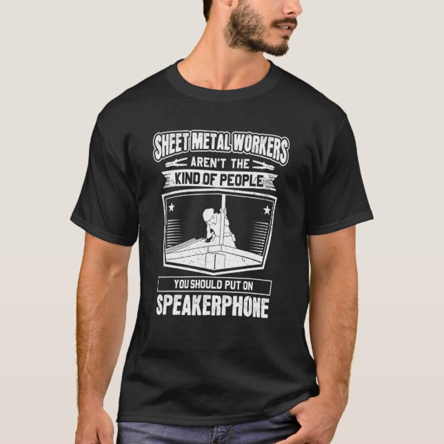 Speakerphone Lakan Metall Worker T Shirt (Framsida)