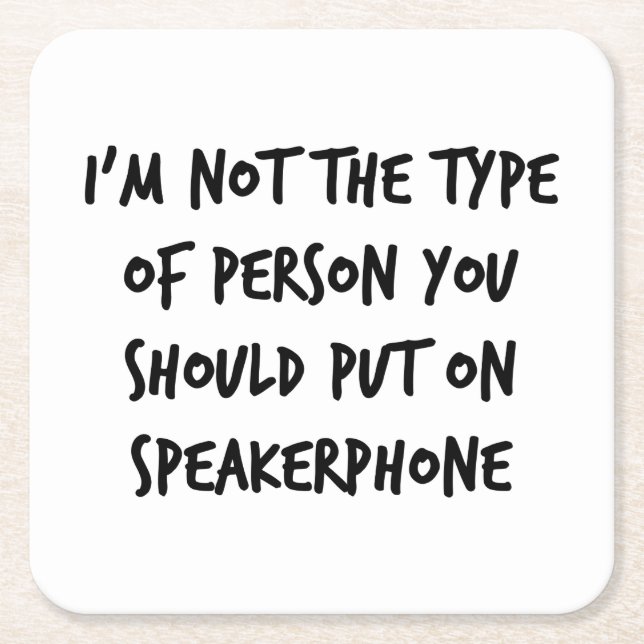 Speakerphone Underlägg Papper Kvadrat (Framsidan)