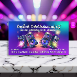 Speakers Dj Party Music Deejay DJs Disk Jockey Visitkort