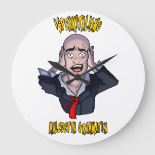 SpeakItaliano Wall Clock Stor Klocka