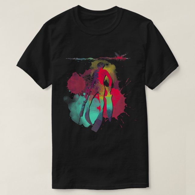 Spear Fisherman Gift Freediving Dyka Spear T Shirt (Design framsida)