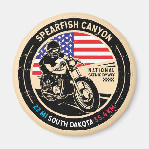 Spearfish Canyon South Dakota motorcykel Magnet