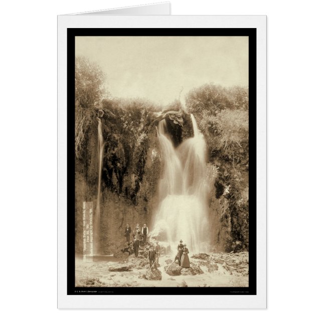 Spearfish Falls Black Backe South Dakota 1889 Hälsningskort (Framsidan)
