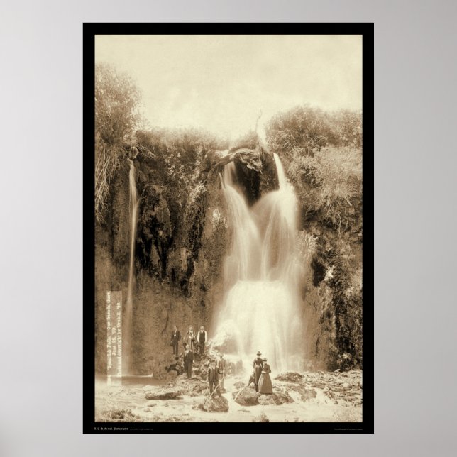 Spearfish Falls Black Backe South Dakota 1889 Poster (Framsidan)