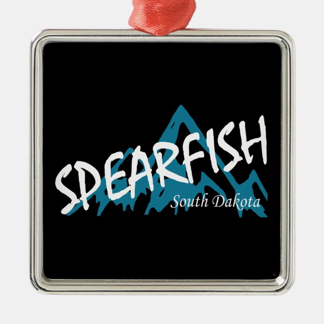 Spearfish South Dakota Berg Julgransprydnad Metall (Framsidan)