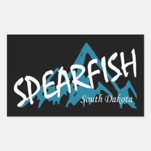 Spearfish South Dakota Berg Rektangulärt Klistermärke
