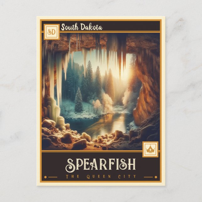 Spearfish, South Dakota | VINTAGE Vykort (Framsida)