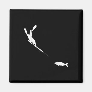Spearfishing Fridykare Fiskjakt Tröja Magnet
