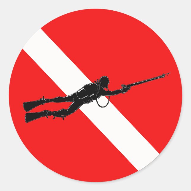 SpearFishman Sticker Runt Klistermärke (Framsida)