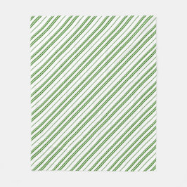 Spearmint Candy Cane Christmas Stripes Fleecefilt