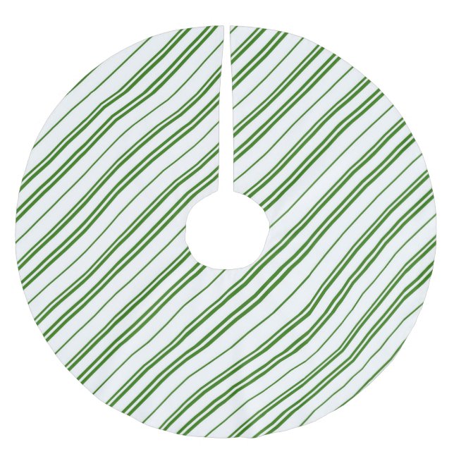 Spearmint Candy Cane Christmas Stripes Julgransmatta Borstad Polyester (Framsidan)