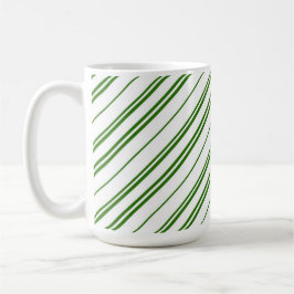 Spearmint Candy Cane Christmas Stripes Kaffemugg