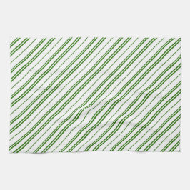 Spearmint Candy Cane Christmas Stripes Kökshandduk