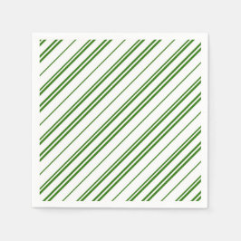 Spearmint Candy Cane Christmas Stripes Pappersservett