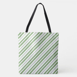 Spearmint Candy Cane Christmas Stripes Tygkasse