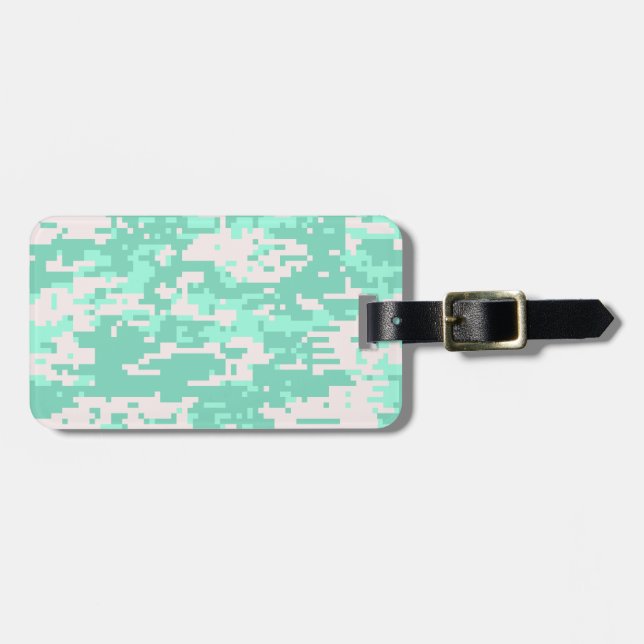 Spearmint Digital Camouflage-mönster Bagagebricka (Horisontell Framsida)