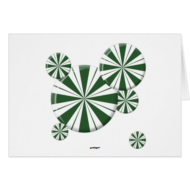 Spearmint Rand Candy Hälsningskort (Framsidan Horizontal)