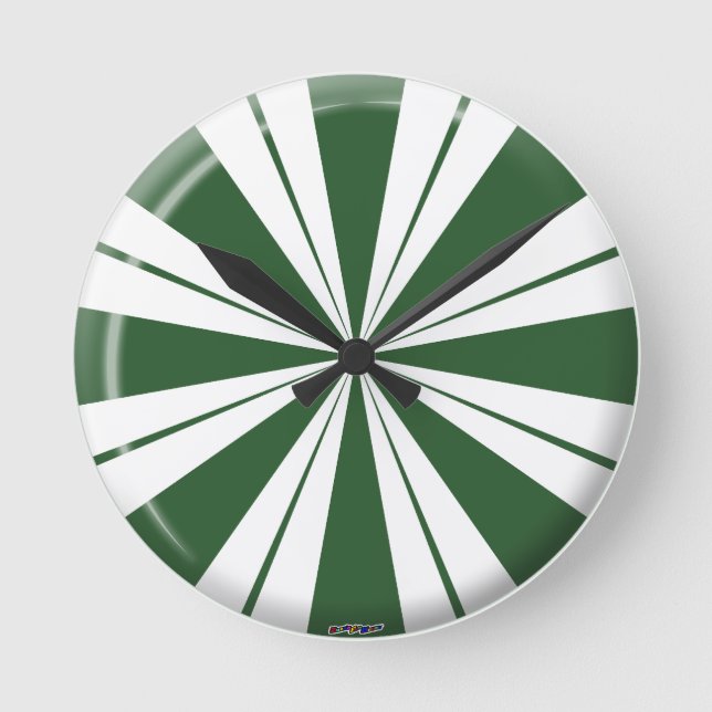 Spearmint Rand Candy Rund Klocka (Framsida)