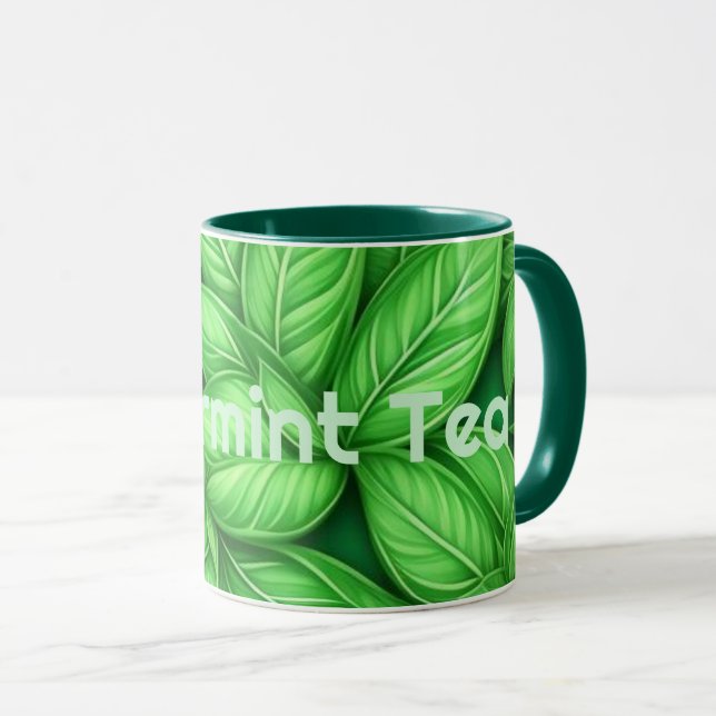 Spearmint Tea Generative Art Spearmint Löv Mugg (Framsida höger)